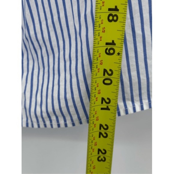 Gap Top Blouse Off Shoulder Women‎ Small Blue White Stripes 3/4 Sleeve New - Picture 6 of 11